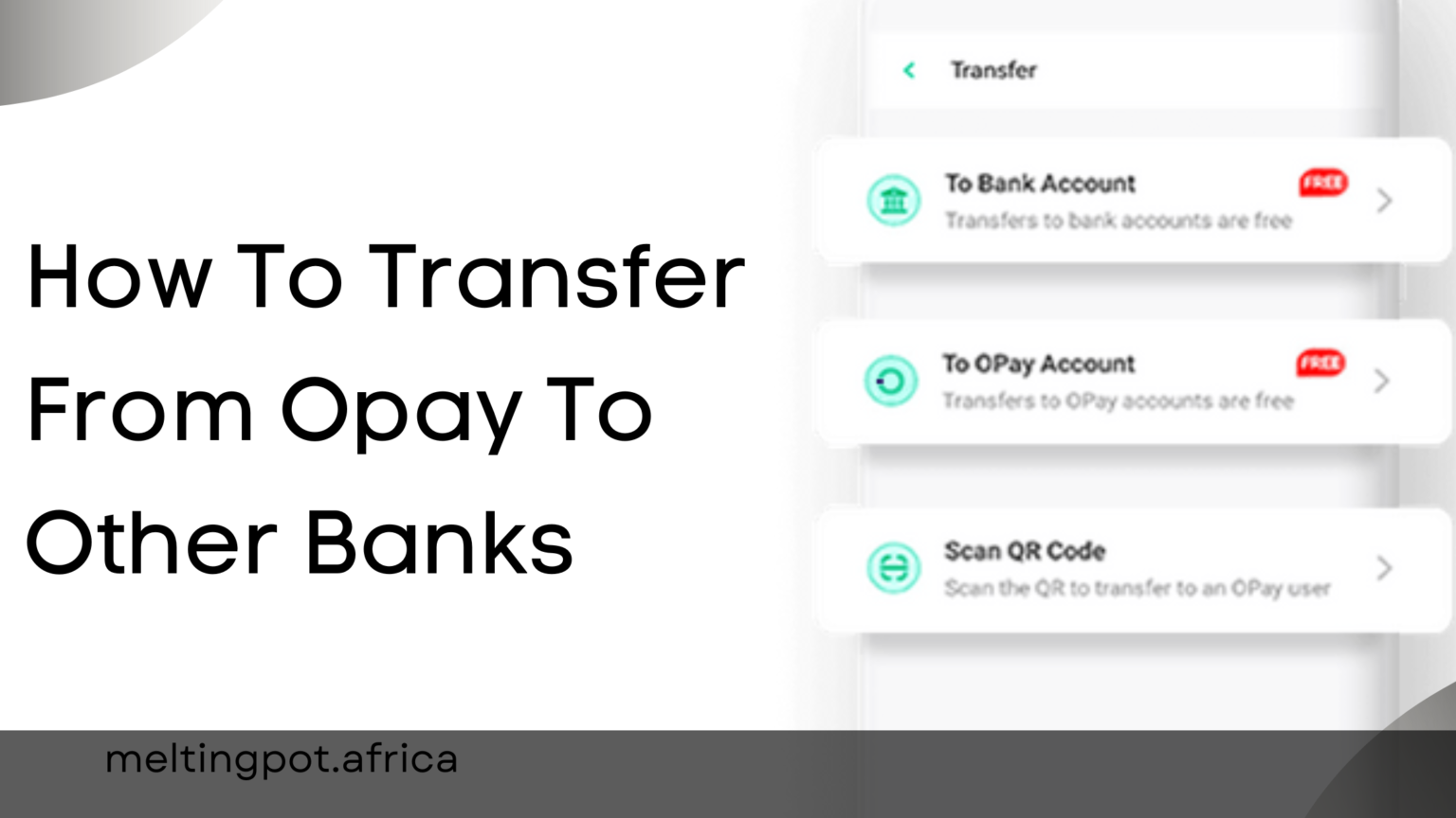 How To Transfer From Opay To Other Banks