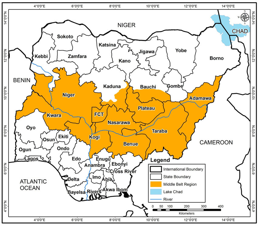 List of Middle Belt States in Nigeria