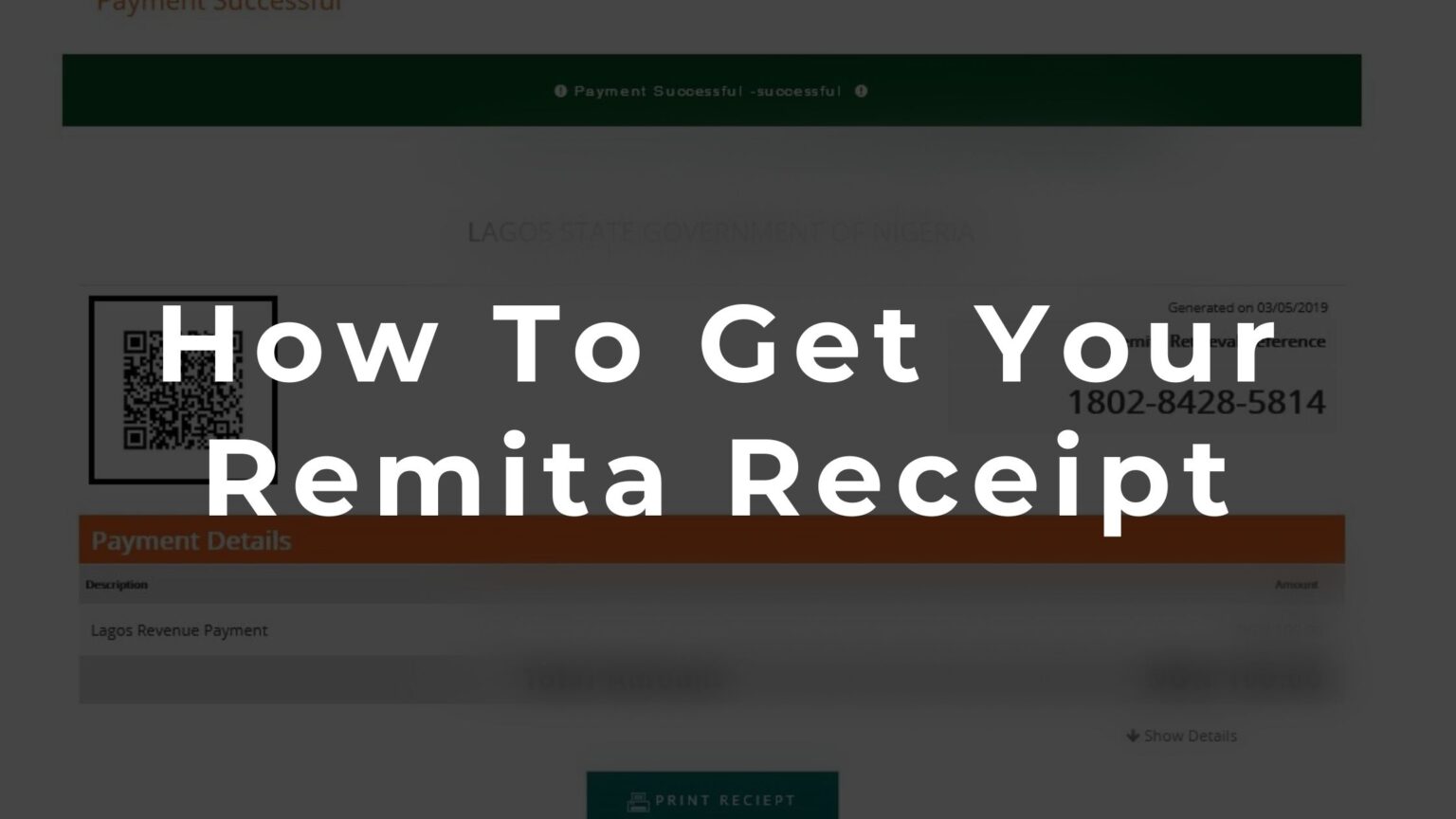 HOW TO GET YOUR REMITA RECEIPT