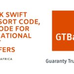 GTBank swift code, sort code, iban code for international money transfers
